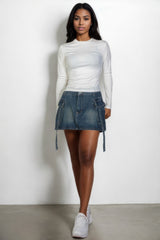 Ribbed Round Neck Long Sleeve Top | Mixtshop LLC