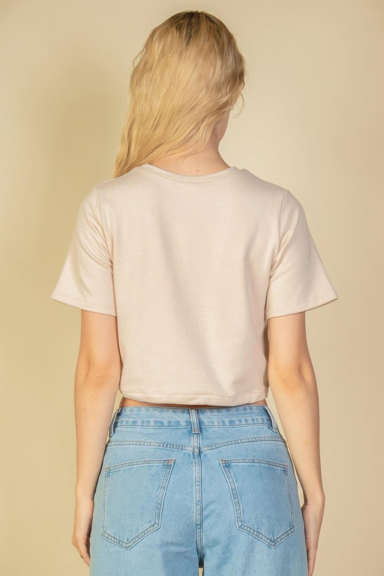 French Terry Toggle Drawstring Crop Top | Mixtshop LLC