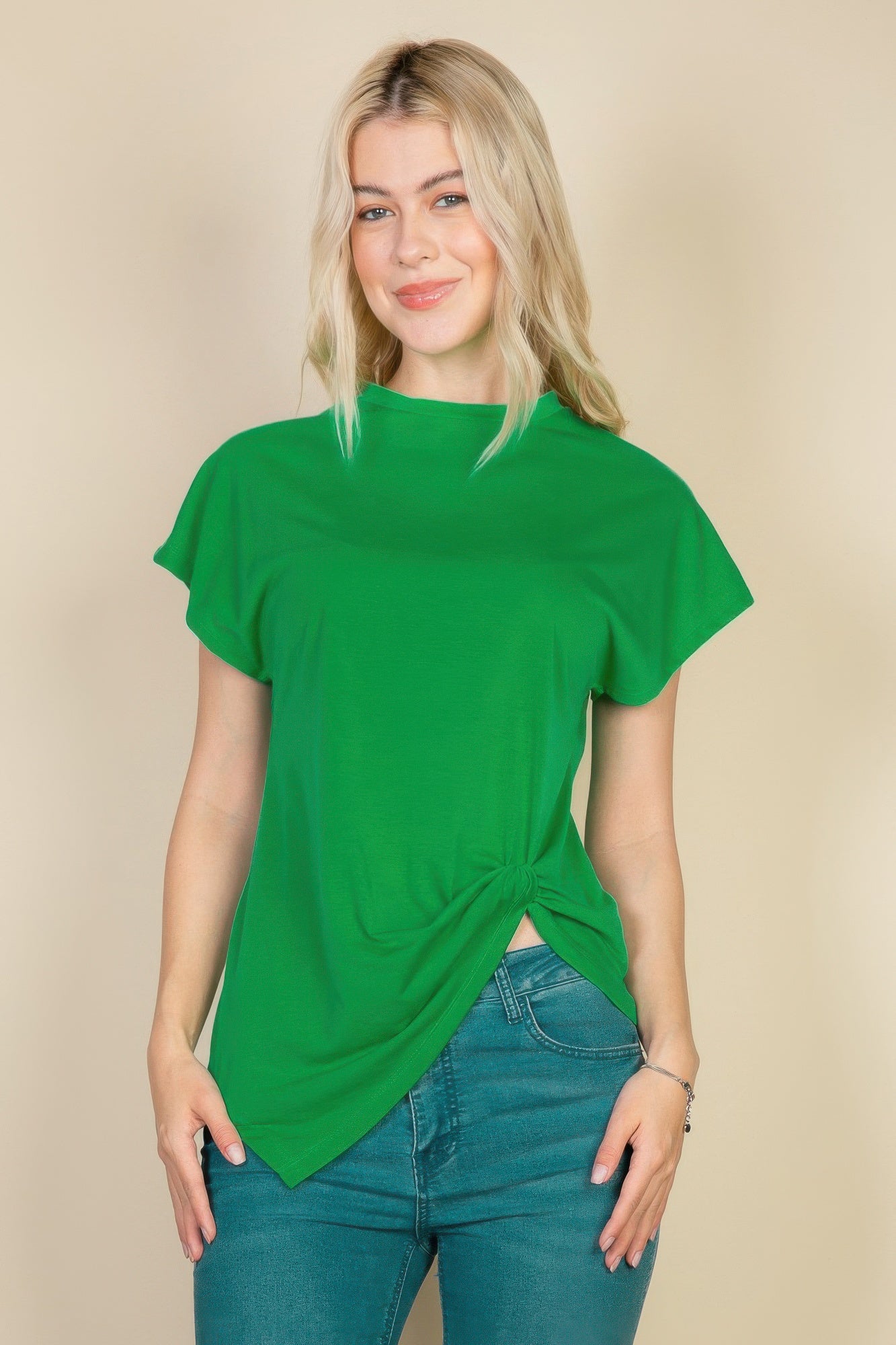 Batwing Sleeve Twist Front Tee | Mixtshop LLC