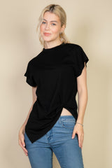 Batwing Sleeve Twist Front Tee | Mixtshop LLC