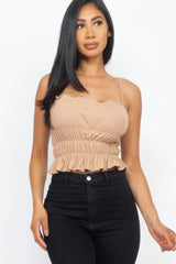 Tiered Shirred Body Crop Top | Mixtshop LLC
