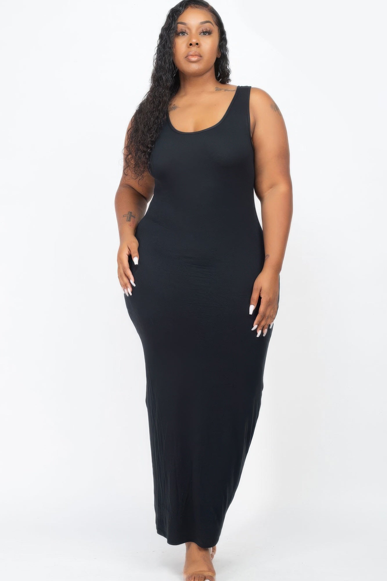Plus Size Solid Basic Maxi Dress | Mixtshop LLC