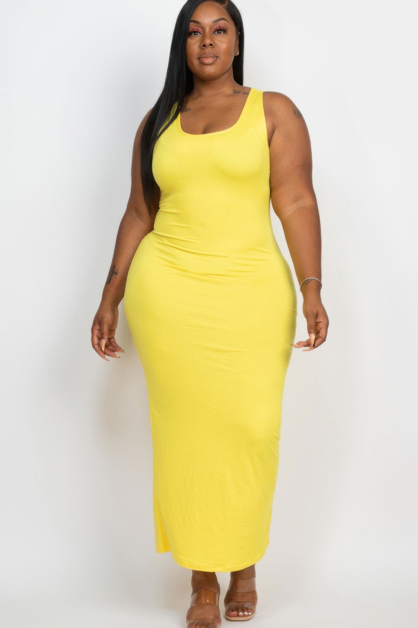 Plus Size Solid Basic Maxi Dress | Mixtshop LLC