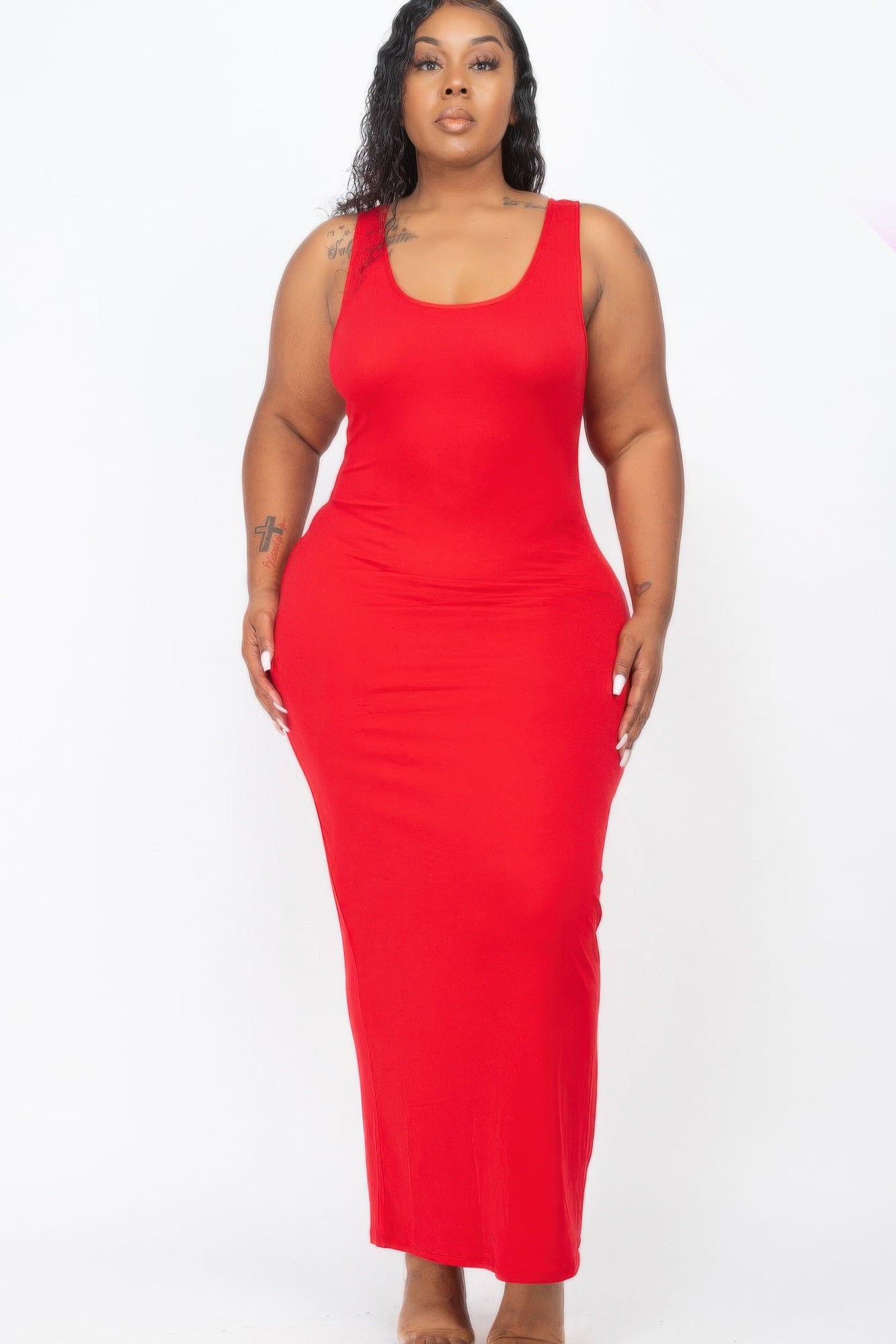 Plus Size Solid Basic Maxi Dress | Mixtshop LLC