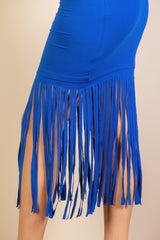 Sleeveless Fringe Midi Dress | Mixtshop LLC