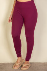 Plus Basic Solid Leggings | Mixtshop LLC