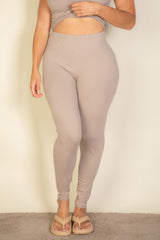 Plus Basic Solid Leggings | Mixtshop LLC