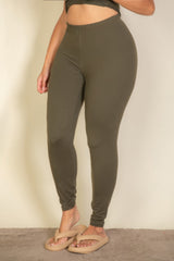 Plus Basic Solid Leggings | Mixtshop LLC