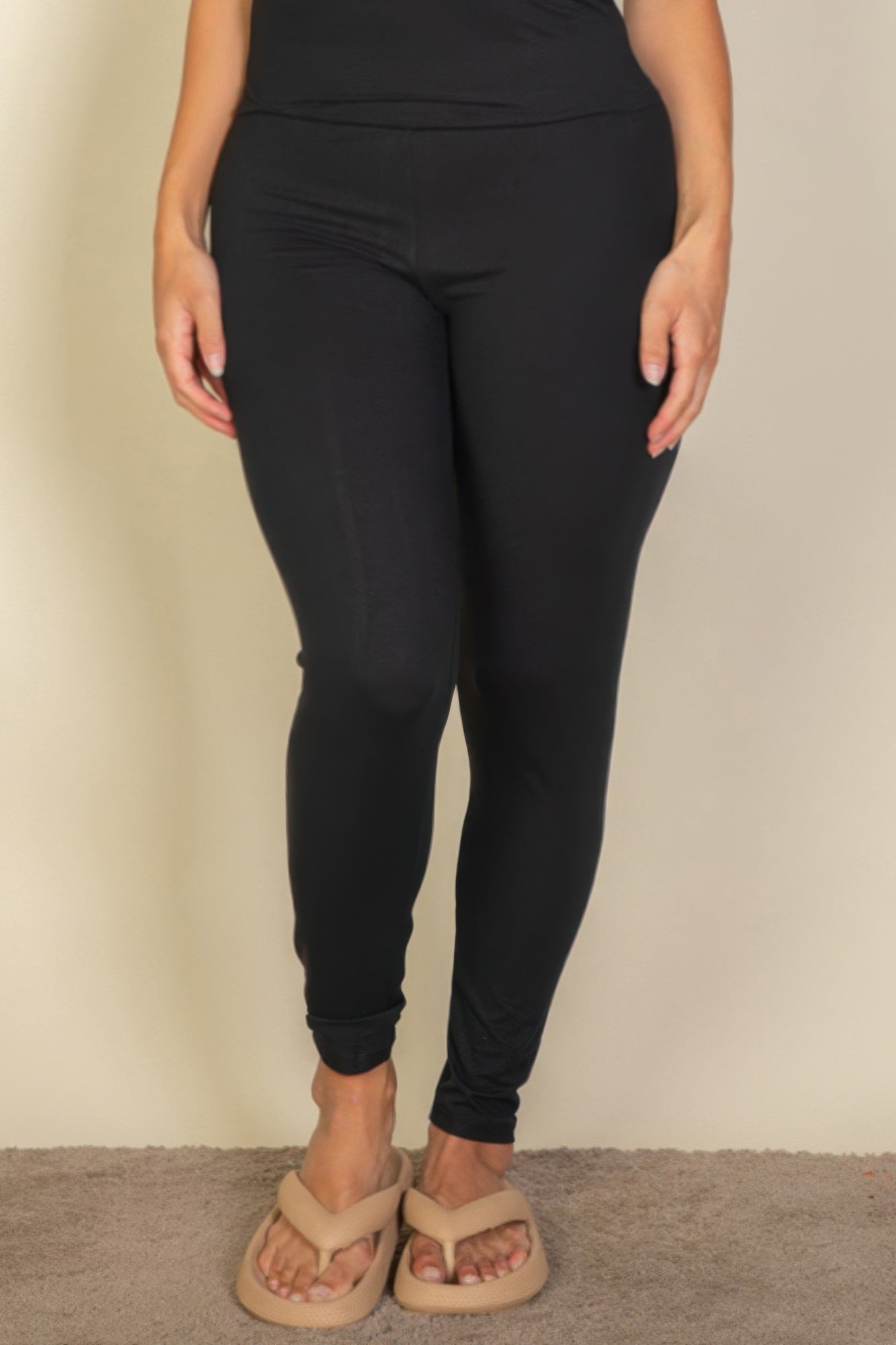 Plus Basic Solid Leggings | Mixtshop LLC