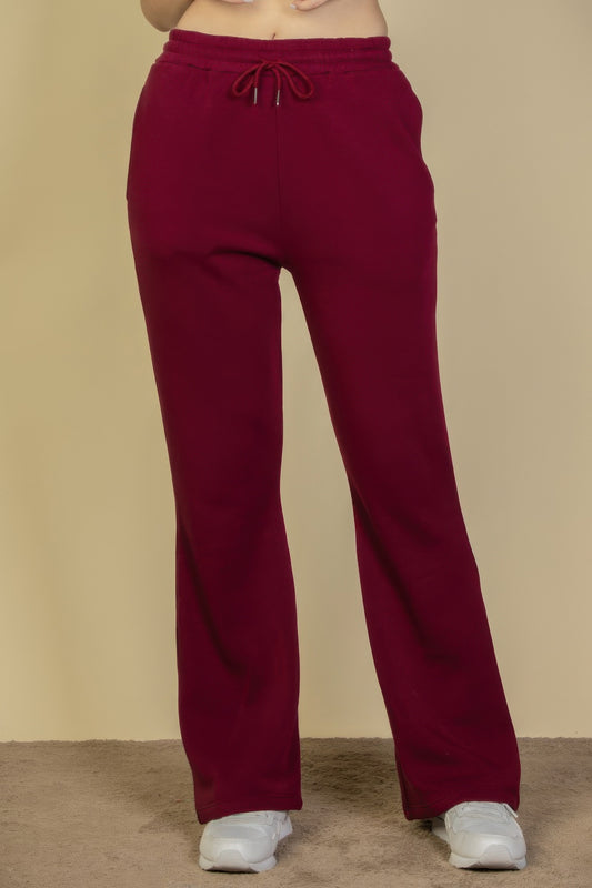 Drawstring Waist Slant Pocket Sweatpants | Mixtshop LLC