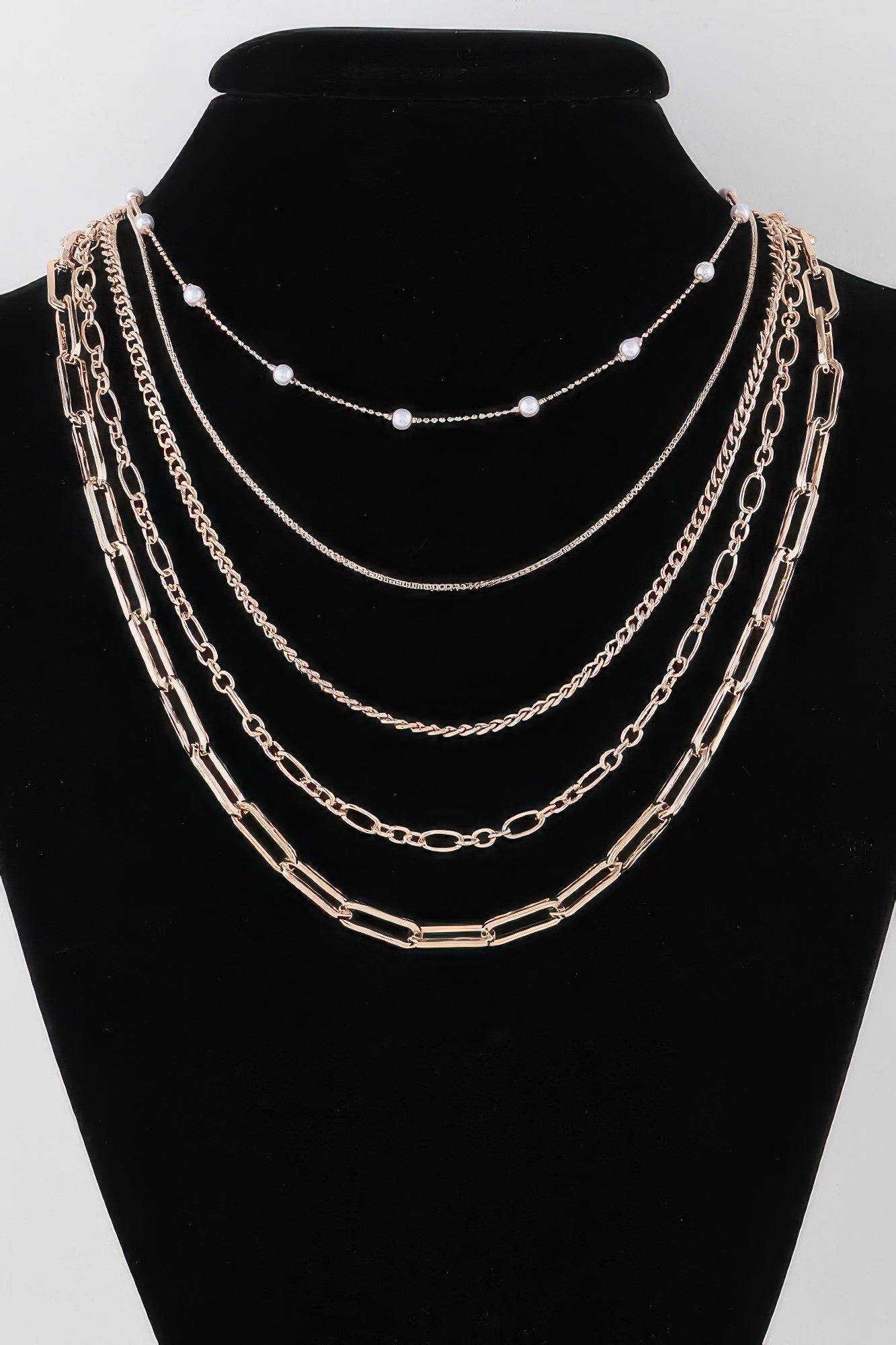 Multi Chain Drop Necklace | Mixtshop LLC