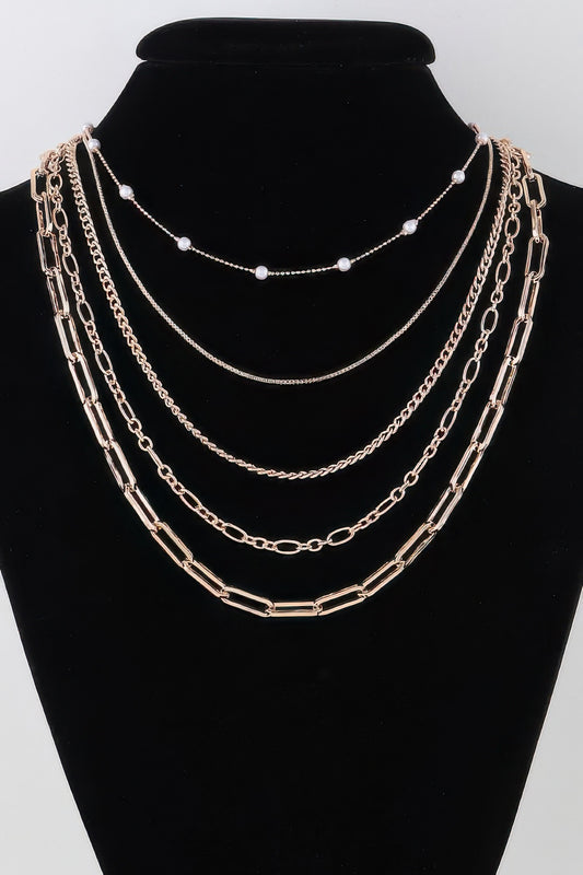 Multi Chain Drop Necklace | Mixtshop LLC
