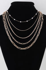 Multi Chain Drop Necklace | Mixtshop LLC