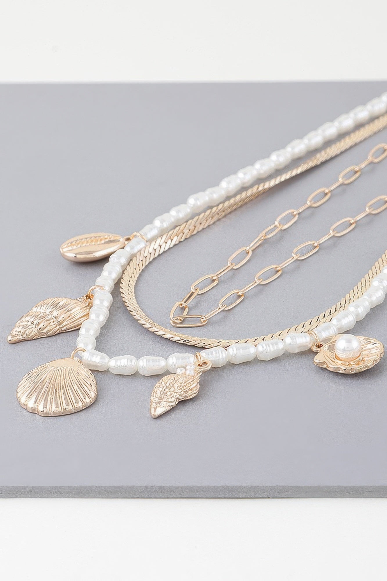 Multi Seashell Charm Necklace | Mixtshop LLC