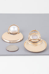 Modern Pearl Crescent Drop Earrings | Mixtshop LLC