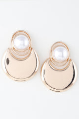 Modern Pearl Crescent Drop Earrings | Mixtshop LLC