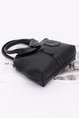 Faux Leather Shirt Style Top Handle Bag | Mixtshop LLC