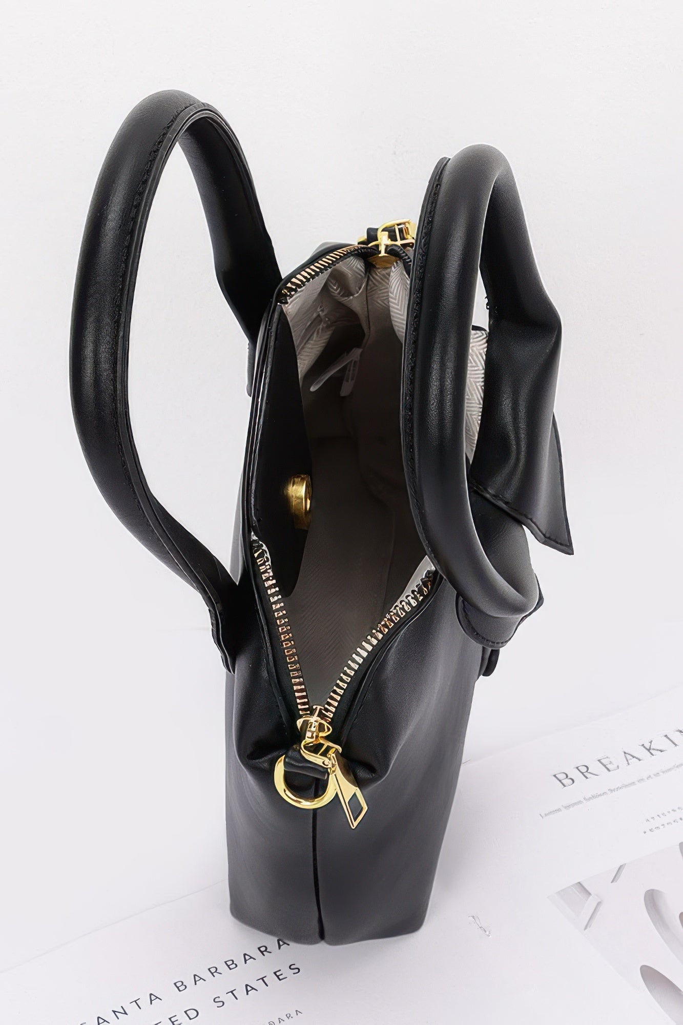 Faux Leather Shirt Style Top Handle Bag | Mixtshop LLC