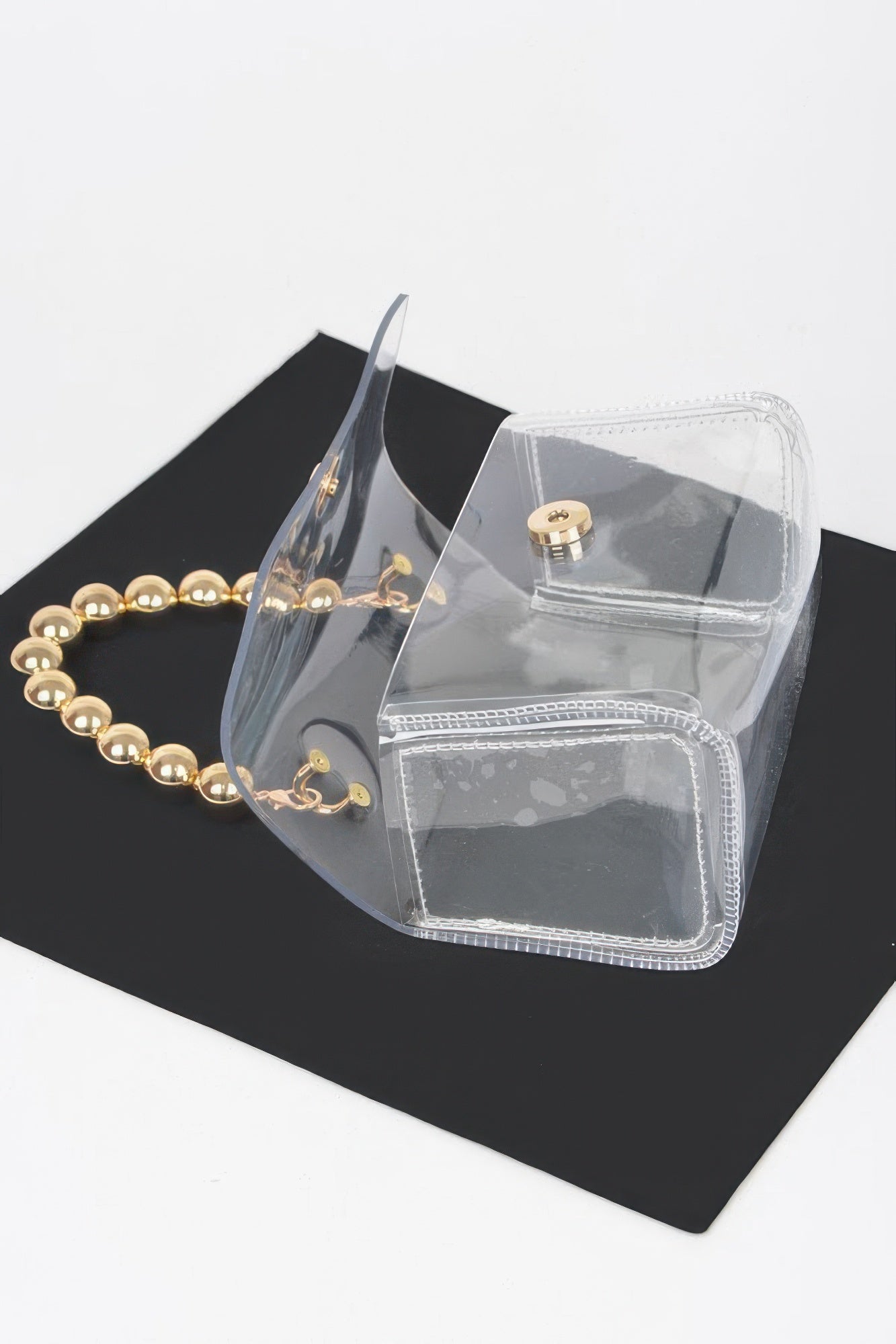 Transparent Ccb Handle Flap Clutch | Mixtshop LLC