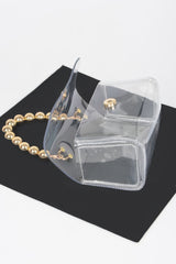 Transparent Ccb Handle Flap Clutch | Mixtshop LLC