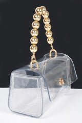 Transparent Ccb Handle Flap Clutch | Mixtshop LLC