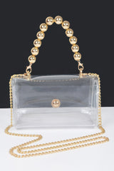 Transparent Ccb Handle Flap Clutch | Mixtshop LLC