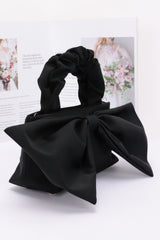Nylon Top Handle Bag With Bow Front Clutch | Mixtshop LLC