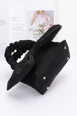 Nylon Top Handle Bag With Bow Front Clutch | Mixtshop LLC