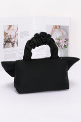 Nylon Top Handle Bag With Bow Front Clutch | Mixtshop LLC