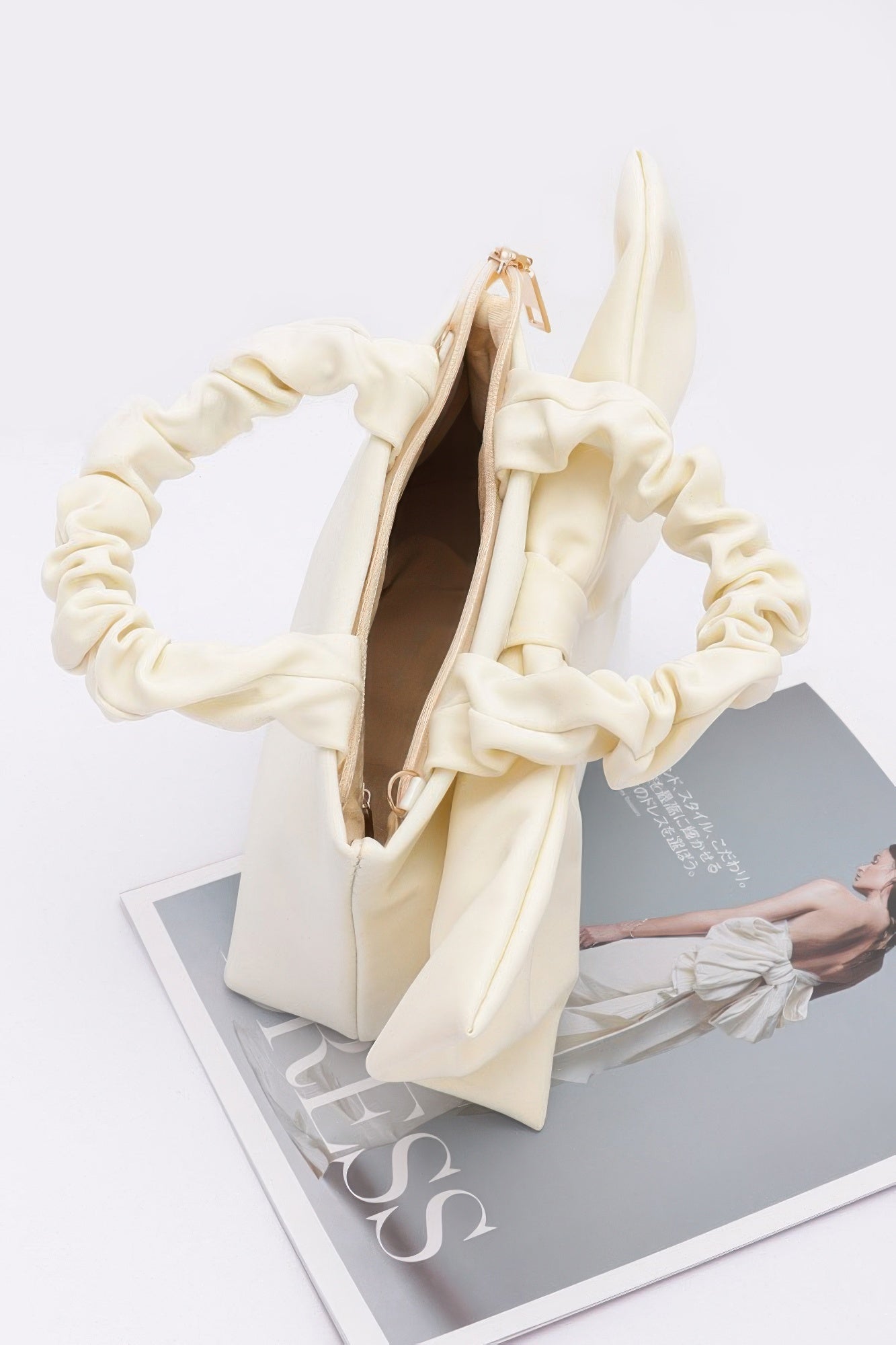 Nylon Top Handle Bag With Bow Front Clutch | Mixtshop LLC