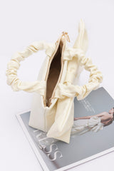 Nylon Top Handle Bag With Bow Front Clutch | Mixtshop LLC