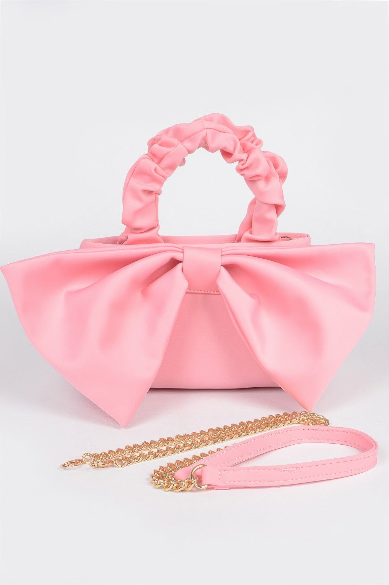 Nylon Top Handle Bag With Bow Front Clutch | Mixtshop LLC