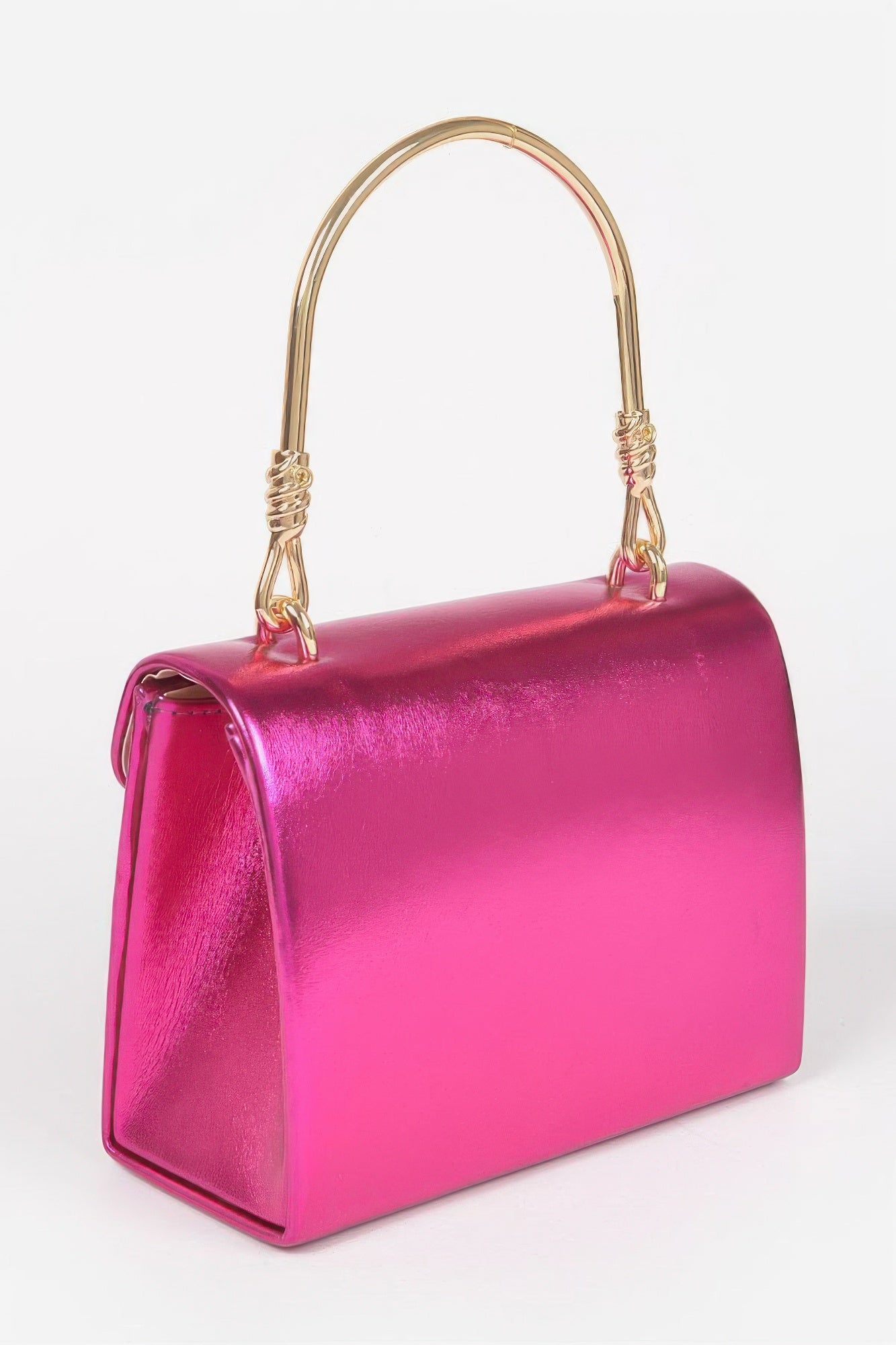 Metallic Metal Handle Crossbody Bag | Mixtshop LLC