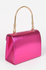 Metallic Metal Handle Crossbody Bag | Mixtshop LLC
