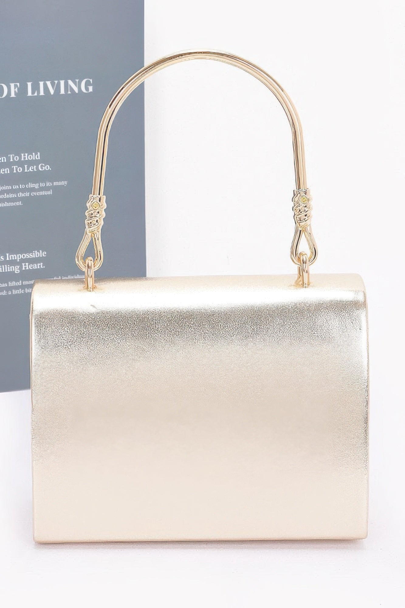 Metallic Metal Handle Crossbody Bag | Mixtshop LLC
