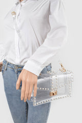 Transparent Clutch W/faux Pearl | Mixtshop LLC
