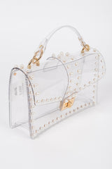 Transparent Clutch W/faux Pearl | Mixtshop LLC