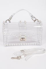 Transparent Clutch W/faux Pearl | Mixtshop LLC