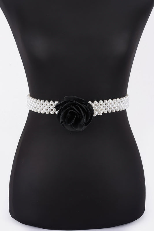Flower Stretch Pearl Belt | Mixtshop LLC