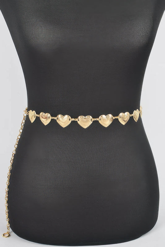 Heart Shape Metal Chain Belt | Mixtshop LLC