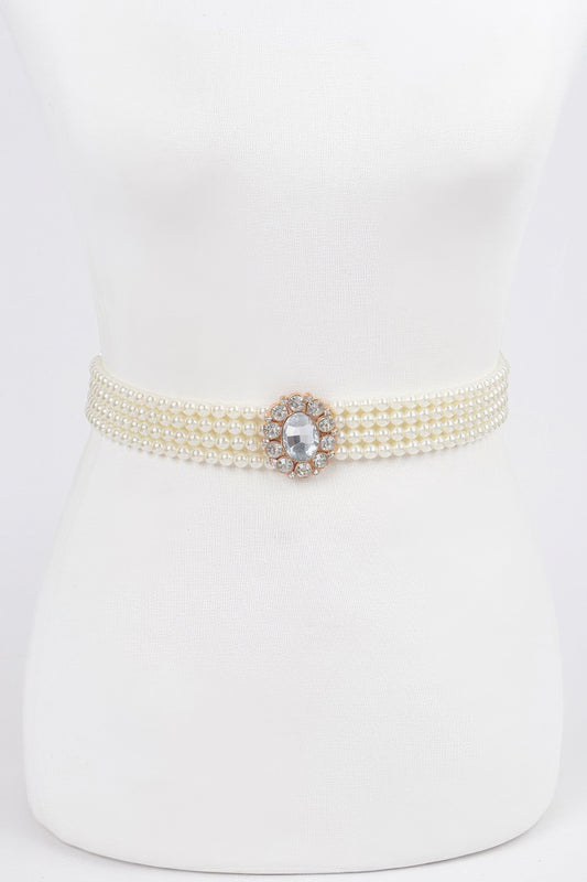 Faux Pearl Stretch Belt | Mixtshop LLC