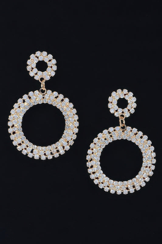 Rhinestone Round Circle Dangle Earring | Mixtshop LLC