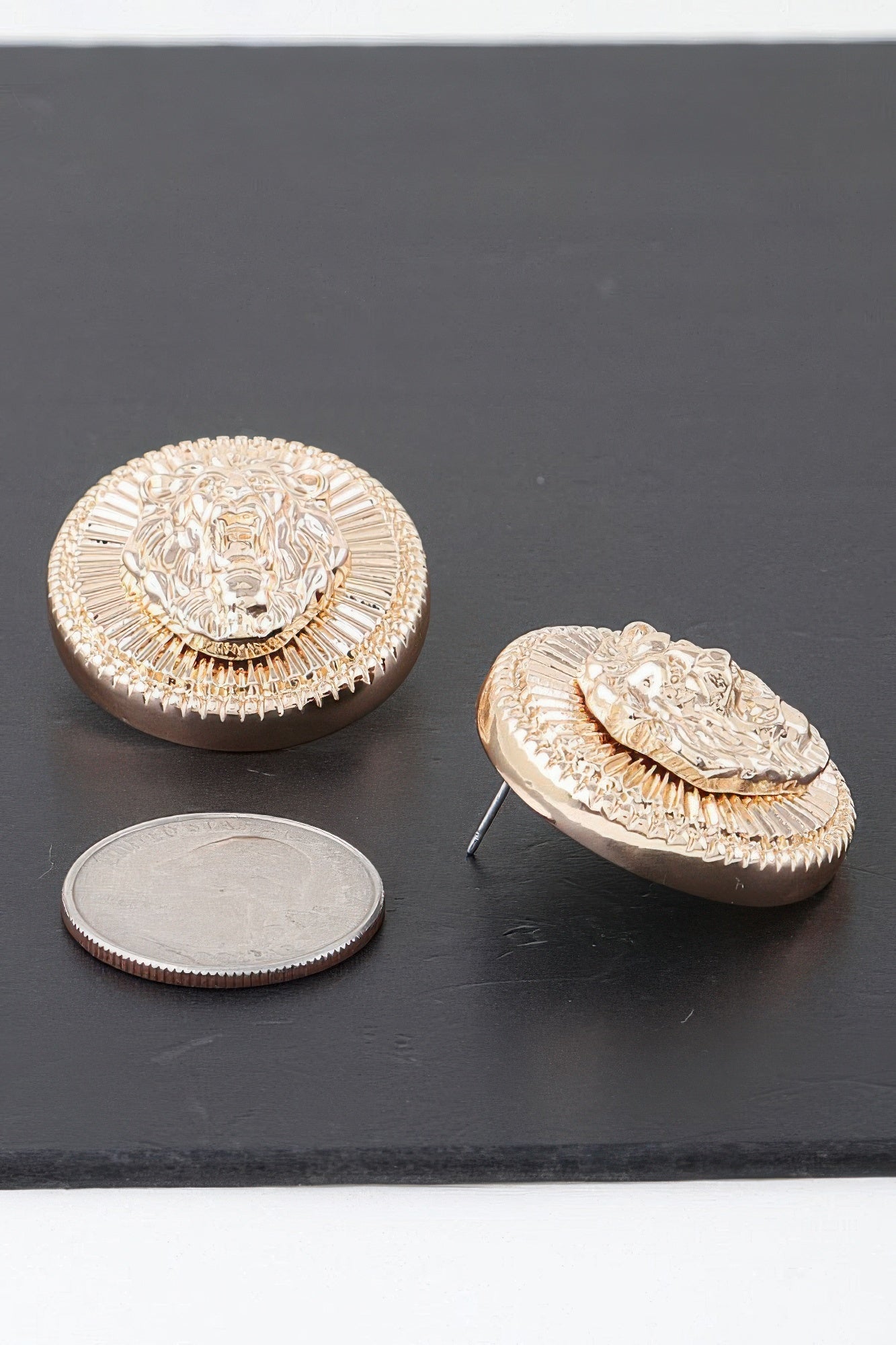 Grand Lion Emblem Earrings | Mixtshop LLC