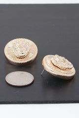 Grand Lion Emblem Earrings | Mixtshop LLC