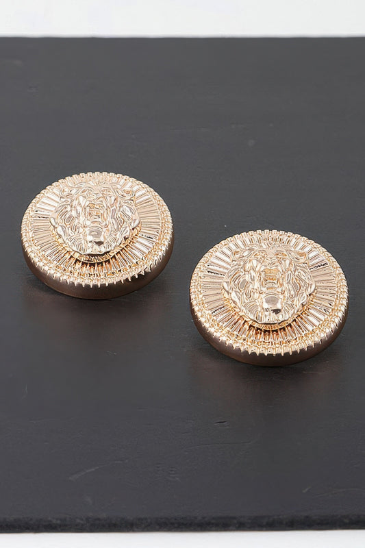 Grand Lion Emblem Earrings | Mixtshop LLC