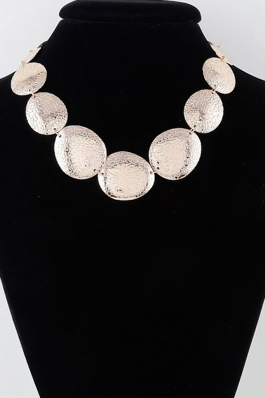 Multi Hammered Disk Necklace | Mixtshop LLC