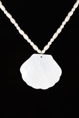 Marbled Seashell Bead Necklace | Mixtshop LLC