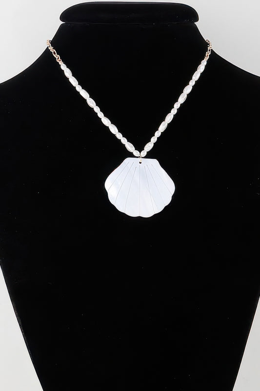 Marbled Seashell Bead Necklace | Mixtshop LLC