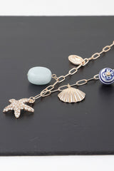 Multi Sea Charm Chain Necklace | Mixtshop LLC
