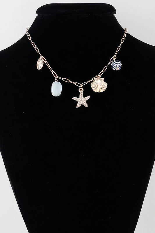Multi Sea Charm Chain Necklace | Mixtshop LLC